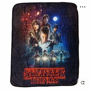 EUC Stranger Things Fleece Blanket